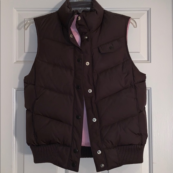 GAP Jackets & Blazers - Warm brown vest with pink inside!